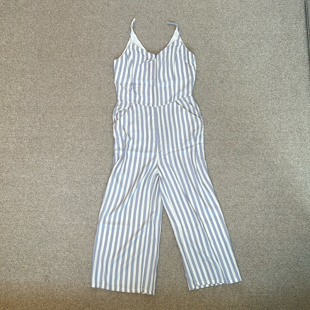 Wide leg striped jumper